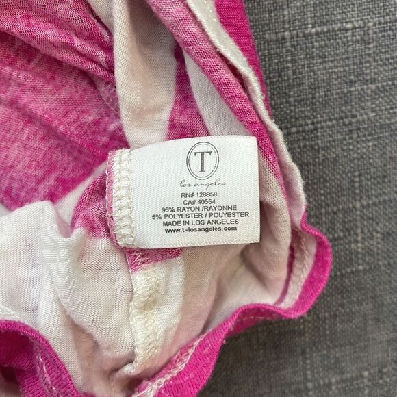 Racerback Thick Stripe Hot Pink Tank with breast pocket - Picture 6 of 6